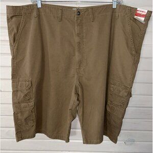 NWT Wrangler Sz 52 Mens Cargo Shorts Khaki 100% Cotton Pockets